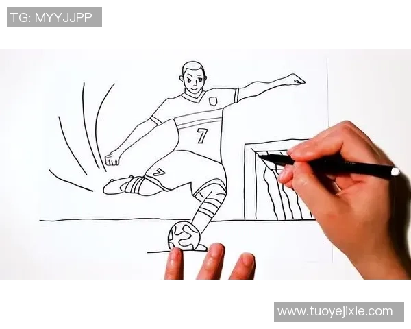简单易学的足球射门简笔画教程让你轻松掌握足球技巧与绘画乐趣